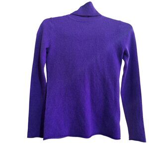 Vintage Purple Turtleneck Sweater Women’s Soft Knit Long Sleeve Minimalist 00s